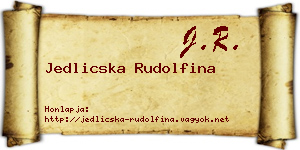 Jedlicska Rudolfina névjegykártya